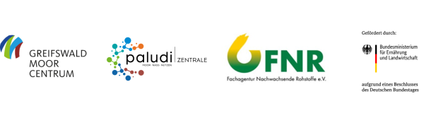 Supporters of the paludiculture newsletter: Greifswald Mire Center, PaludiZentrale, Agency for Renewable Resources and Federal Ministry of Food and Agriculture.