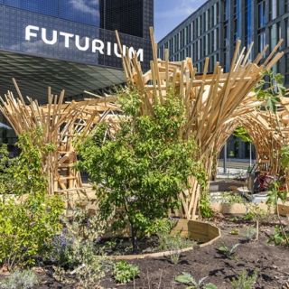 Installation "Superland" in front of the Berlin Futurium (Photo: David von Becker)