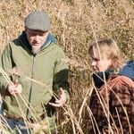 Peatland experts talking in the field.